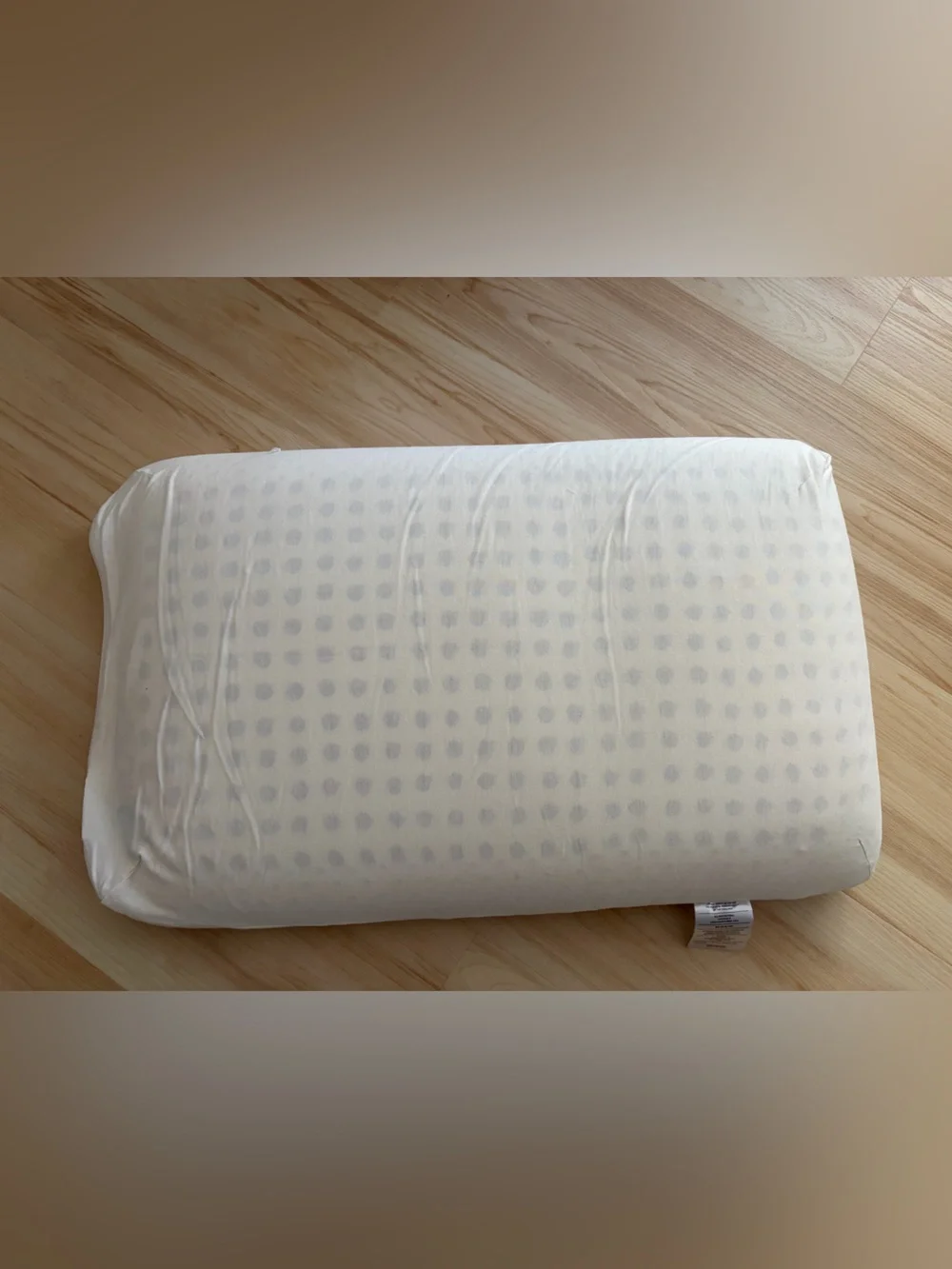 Organic Latex Standard Pillow in Cotton Case.